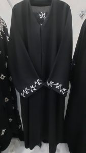 Silver embroidery Black kraib Omani fabric 